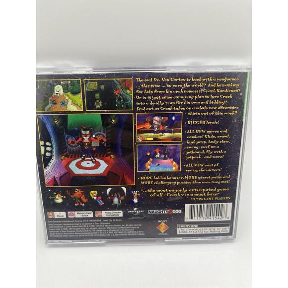 Crash Bandicoot 2: Cortex Strikes Back (Sony Playstation 1) Ps1 Disc Only Tested - Picture 3 of 5